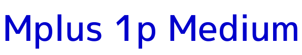 Mplus 1p Medium font